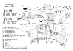 Mapa kúpeľov Trenčianske Teplice pre návštevníkov